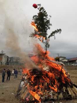 どんと焼き（左義長)